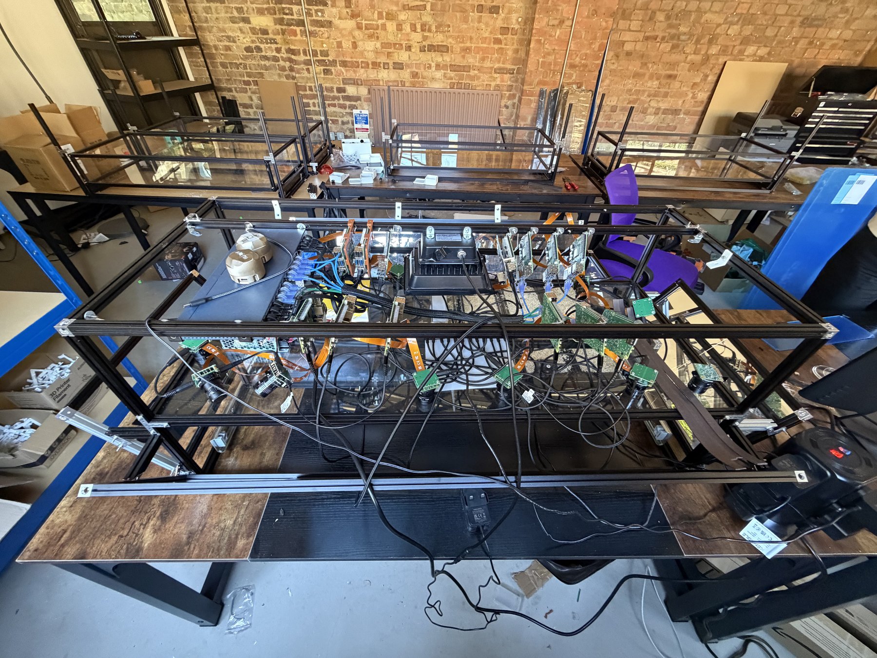 Modular cage top view