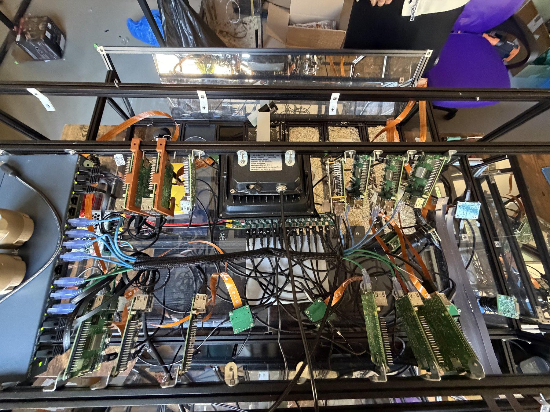 Modular cage PCB rail